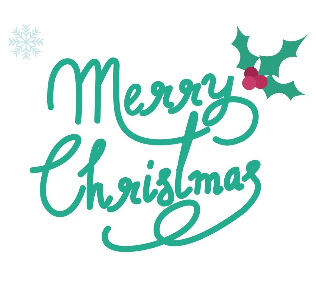 merry christmas text vector design