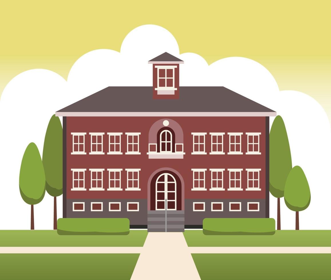 school building vector design