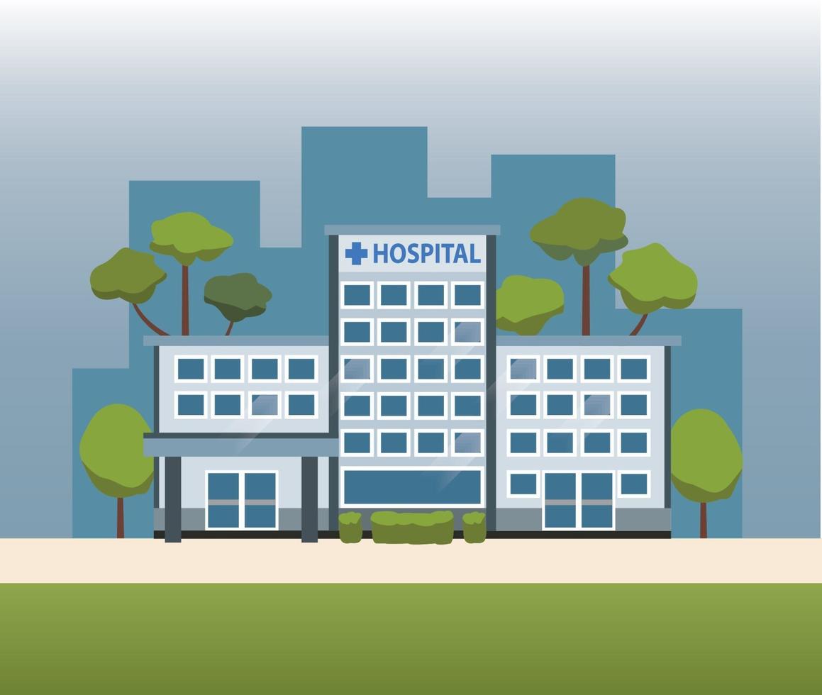 diseño de vector de edificio de hospital