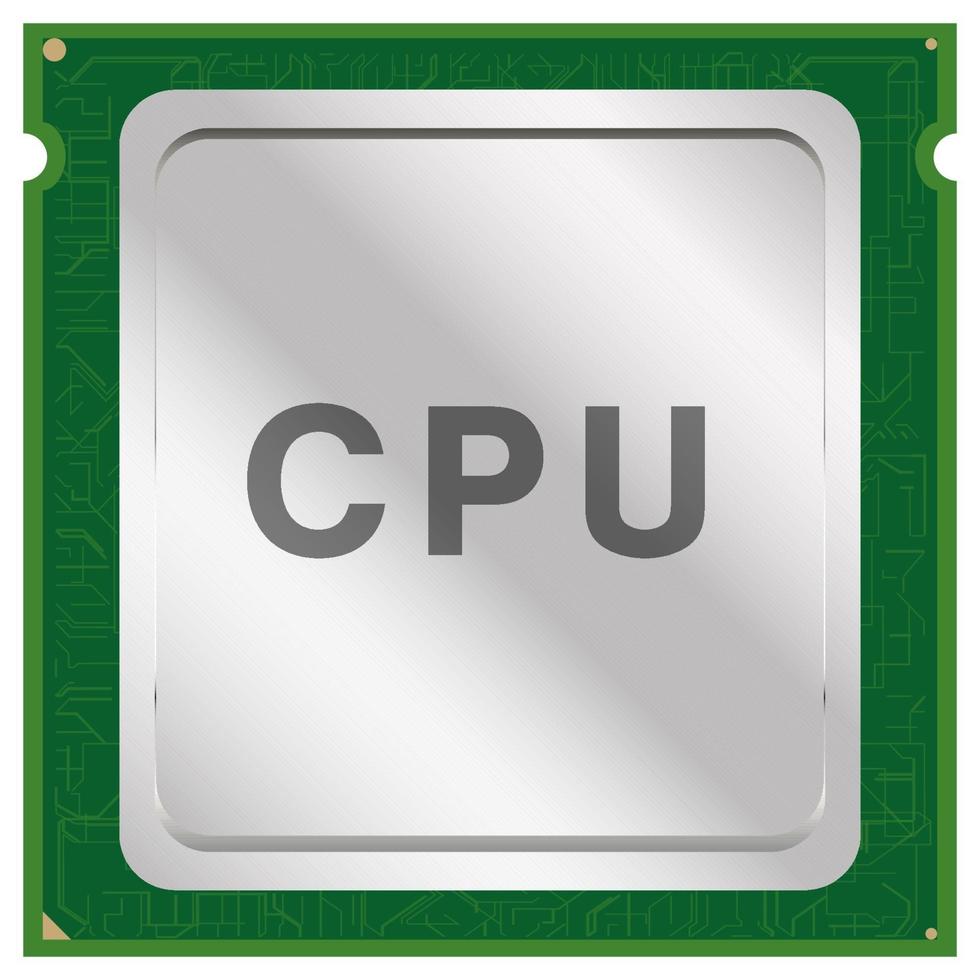 CPU or Central Processing Unit chip vector