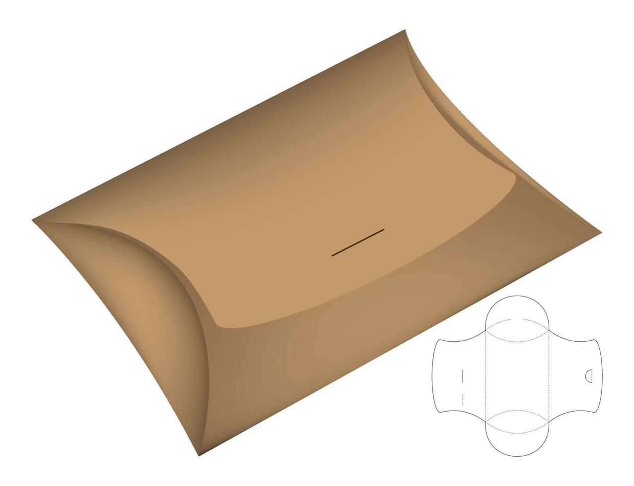 Box packaging die cut template design. 3d mock-up vector