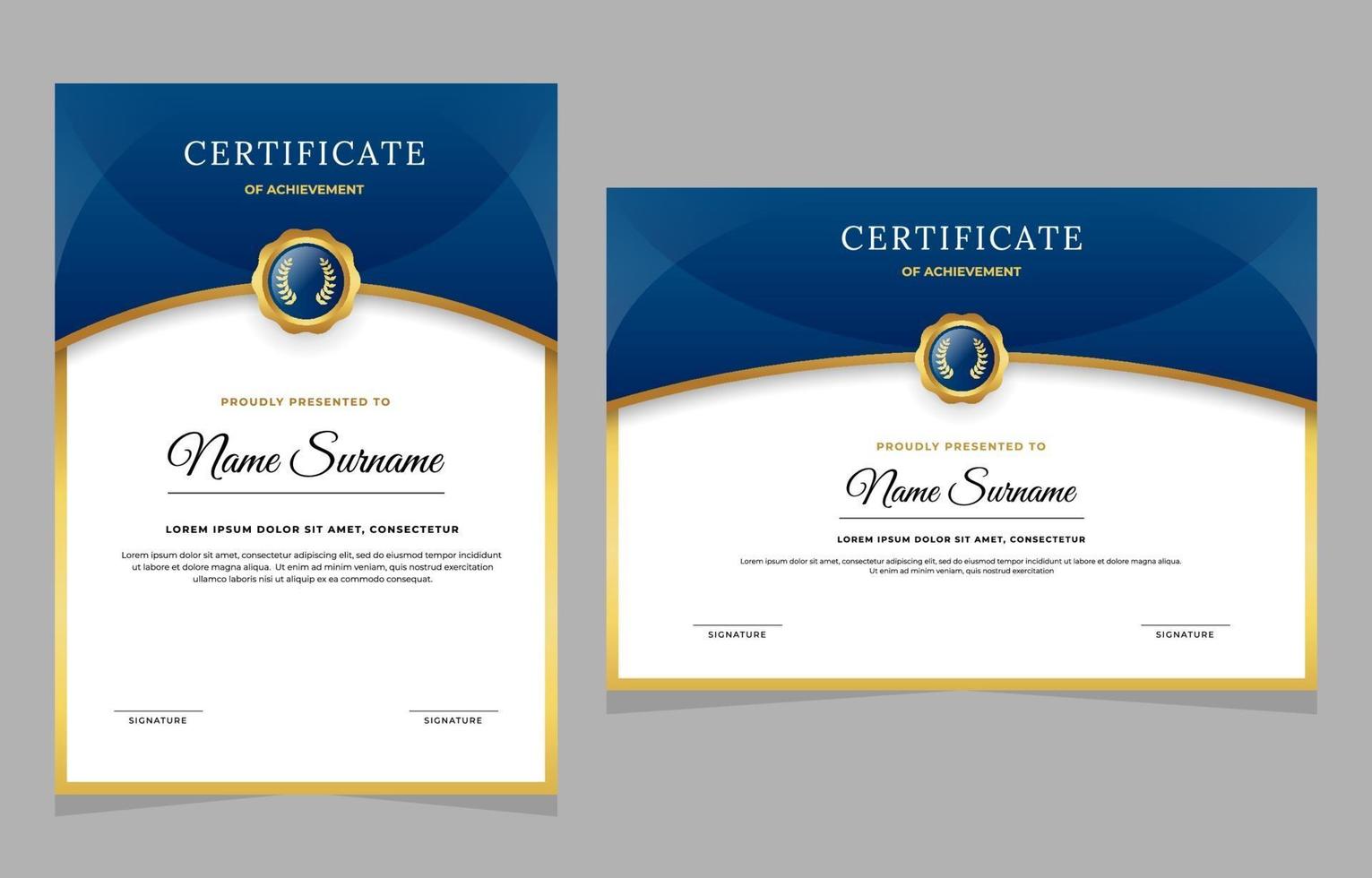 Elegant Certificate Template Design vector