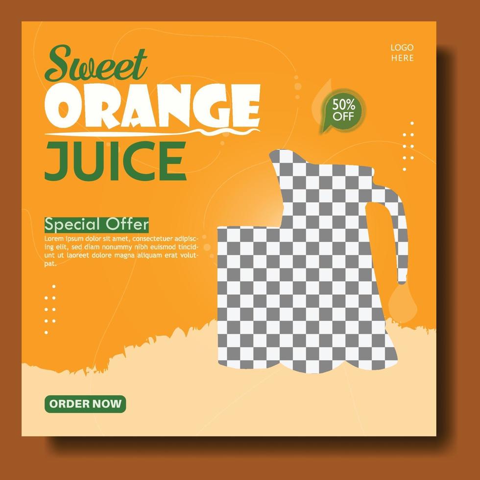 juice drink social media template vector