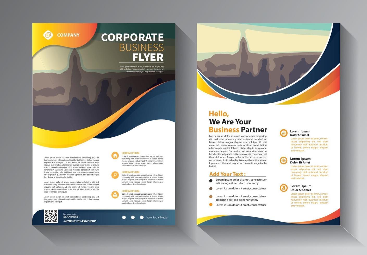 plantilla de vector abstracto de negocios. diseño de folletos, diseño moderno de portada, informe anual, póster, folleto en a4 con triángulos de colores, formas geométricas para tecnología, ciencia, mercado con fondo claro