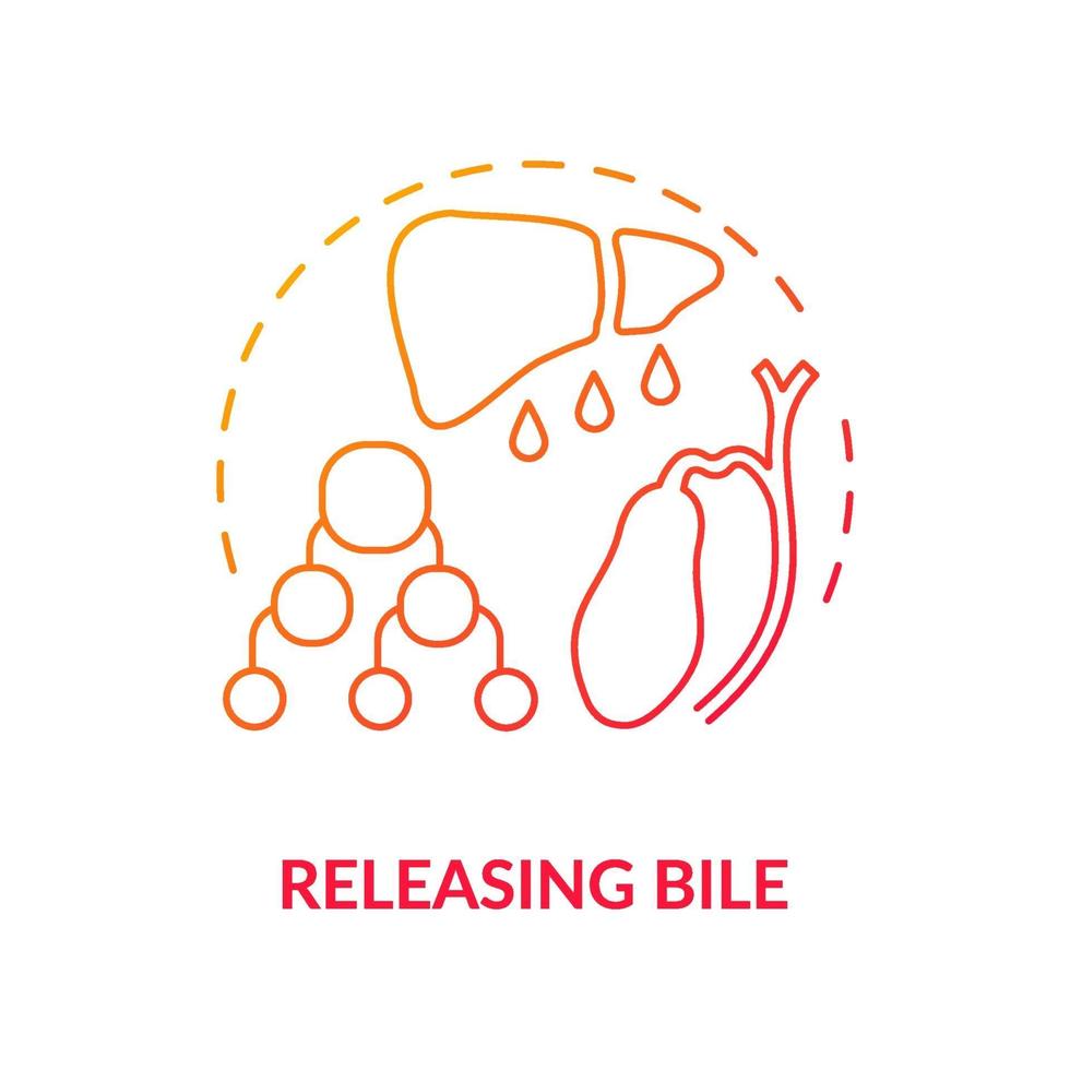 Releasing bile concept icon vector