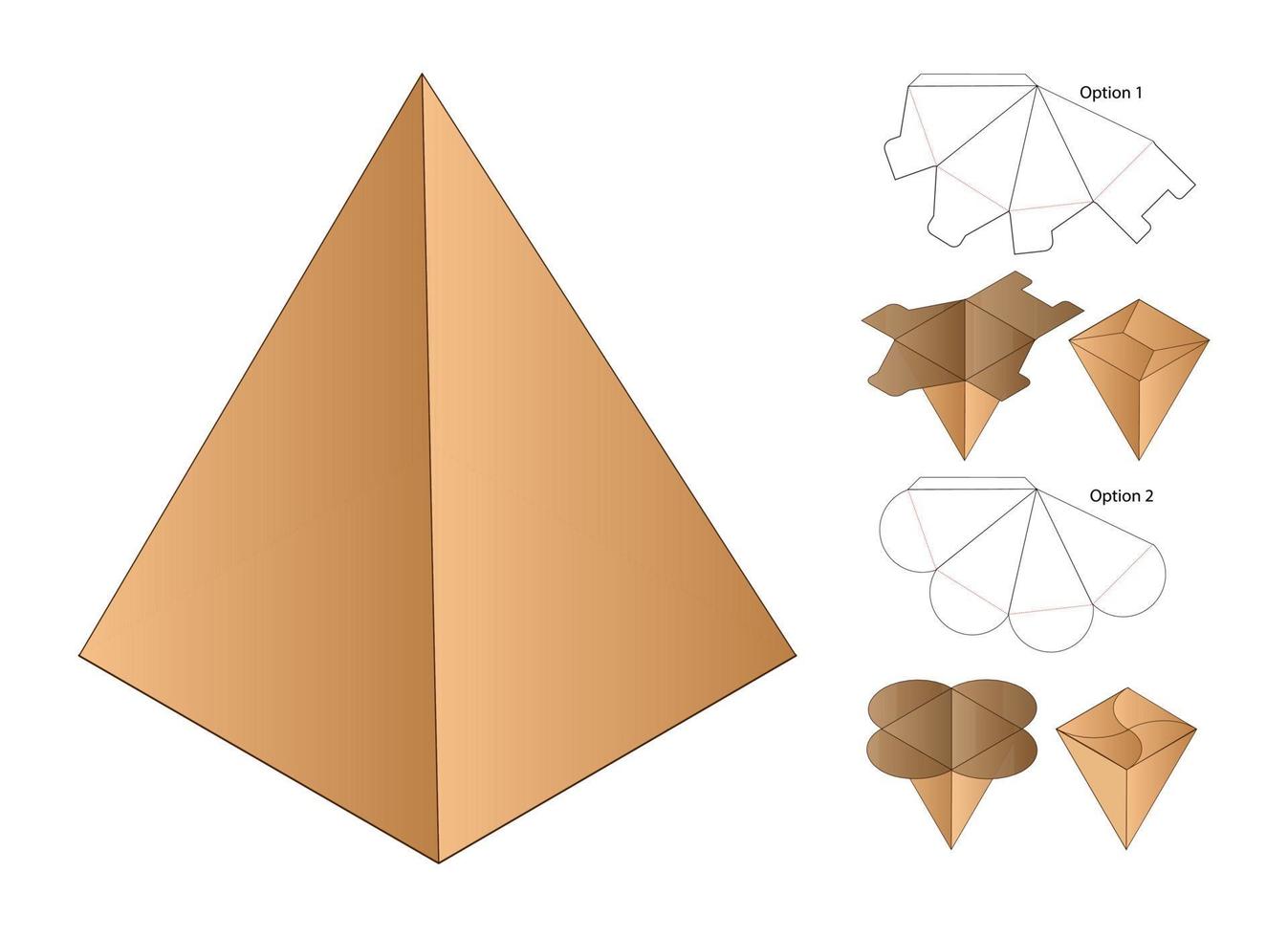 Box packaging die cut template design. 3d mock-up vector