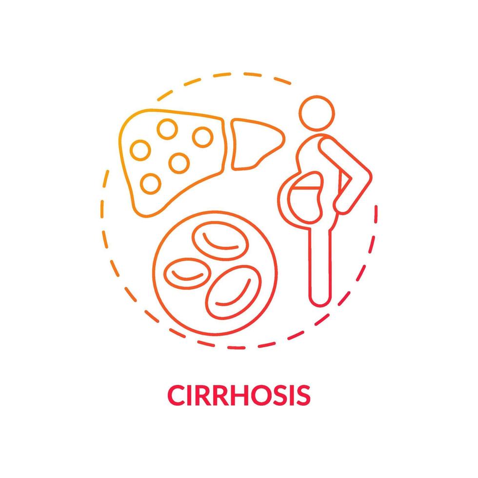 Cirrhosis concept icon vector