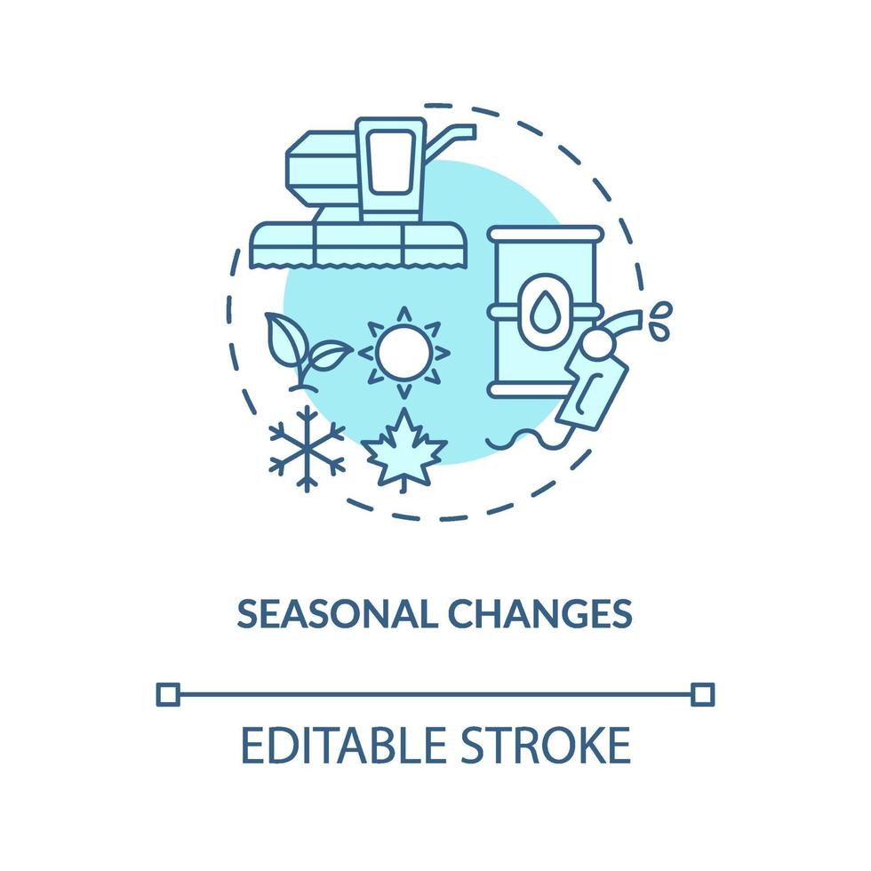 Seasonal changes concept icon vector