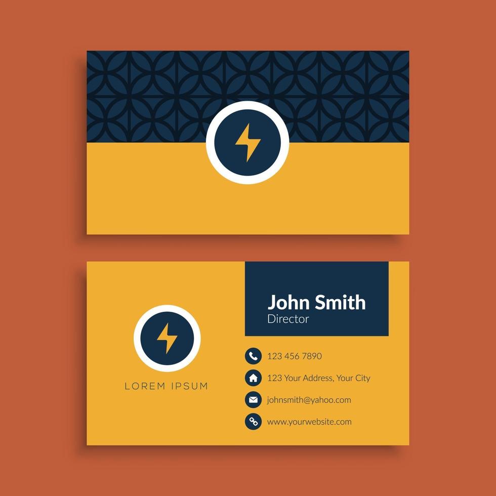 Clean Minimalist Business Card Template vector