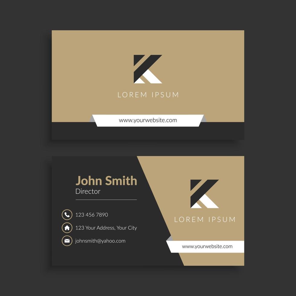 Professional Elegant Business Card Template vector