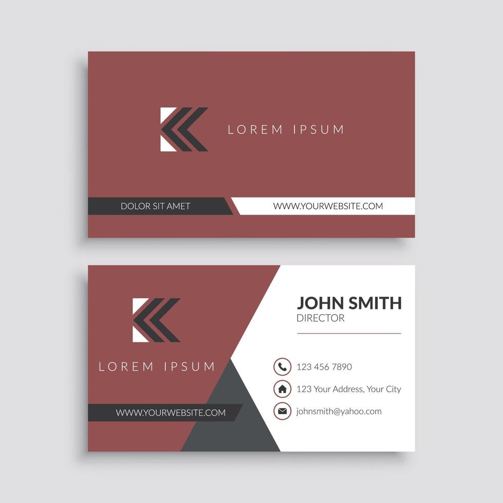 Stylish Corporate Business Card Template vector