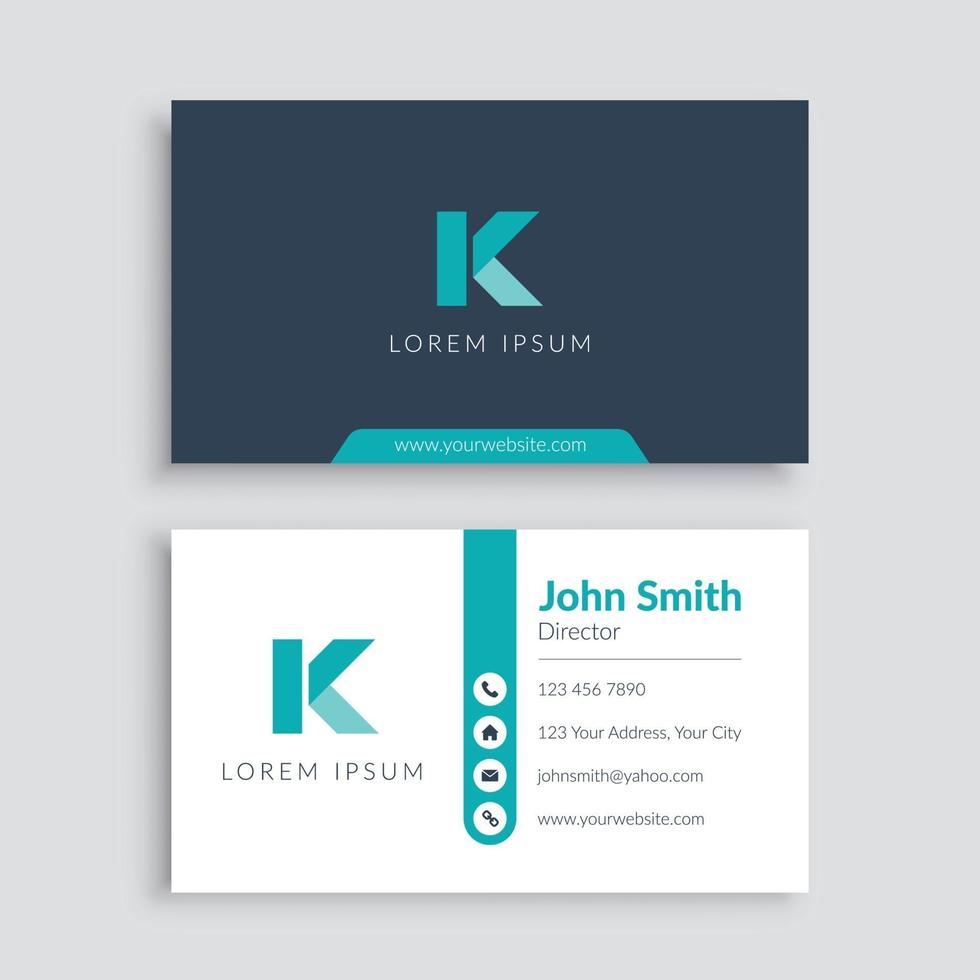 Minimalist Professional Business Card Template vector