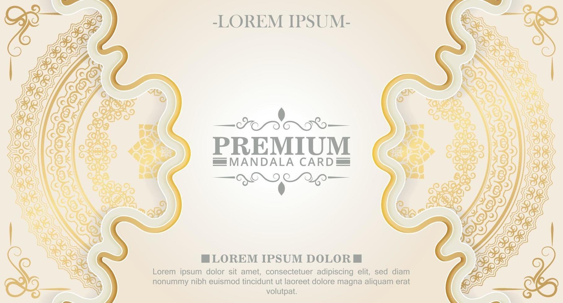 Luxury white mandala background concept vector
