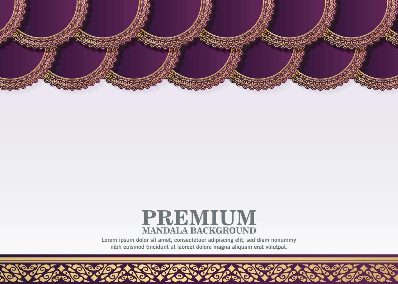 Elegant purple mandala style background vector