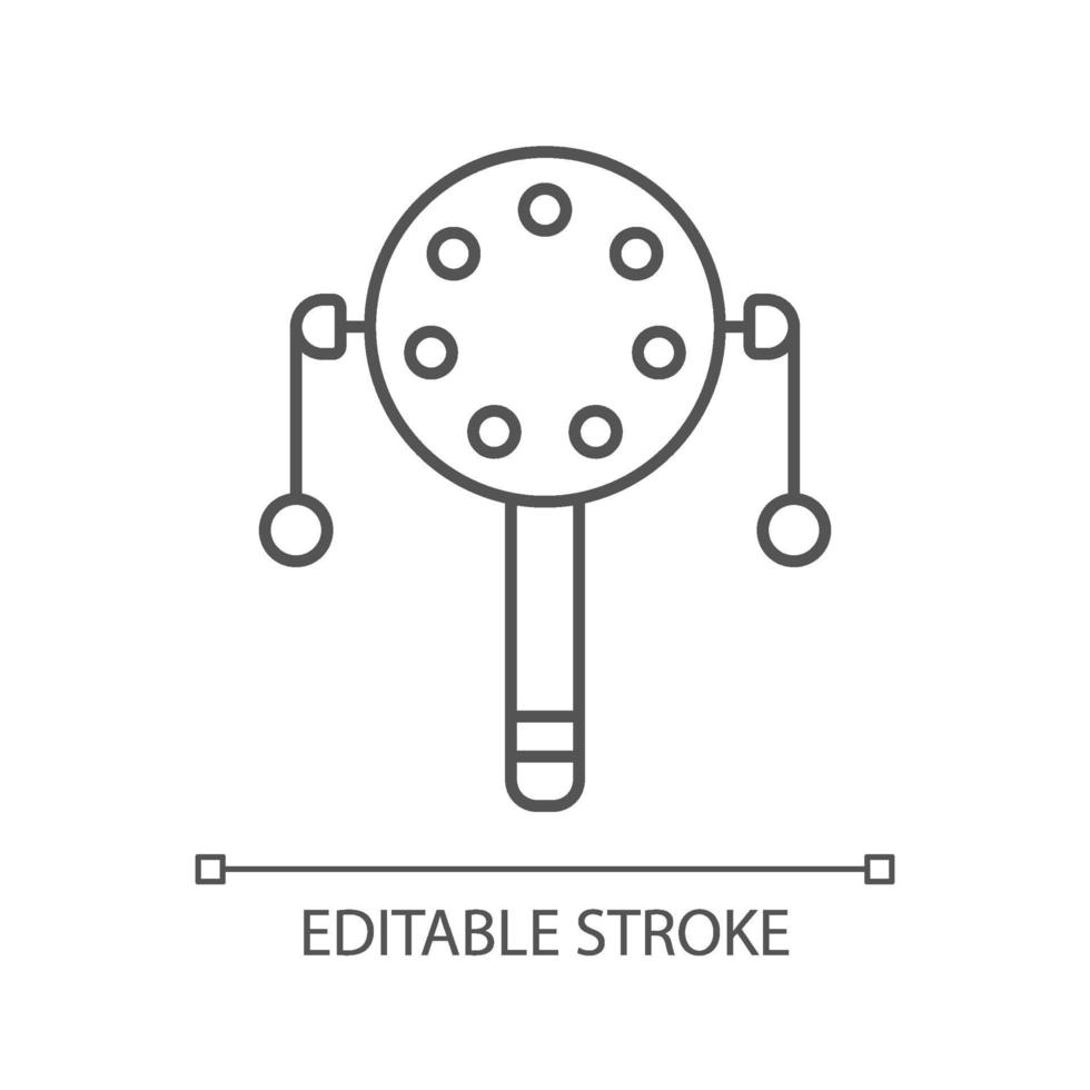 icono lineal de tambor de pellets vector