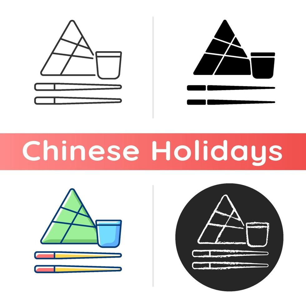 Chinese chopsticks icon vector