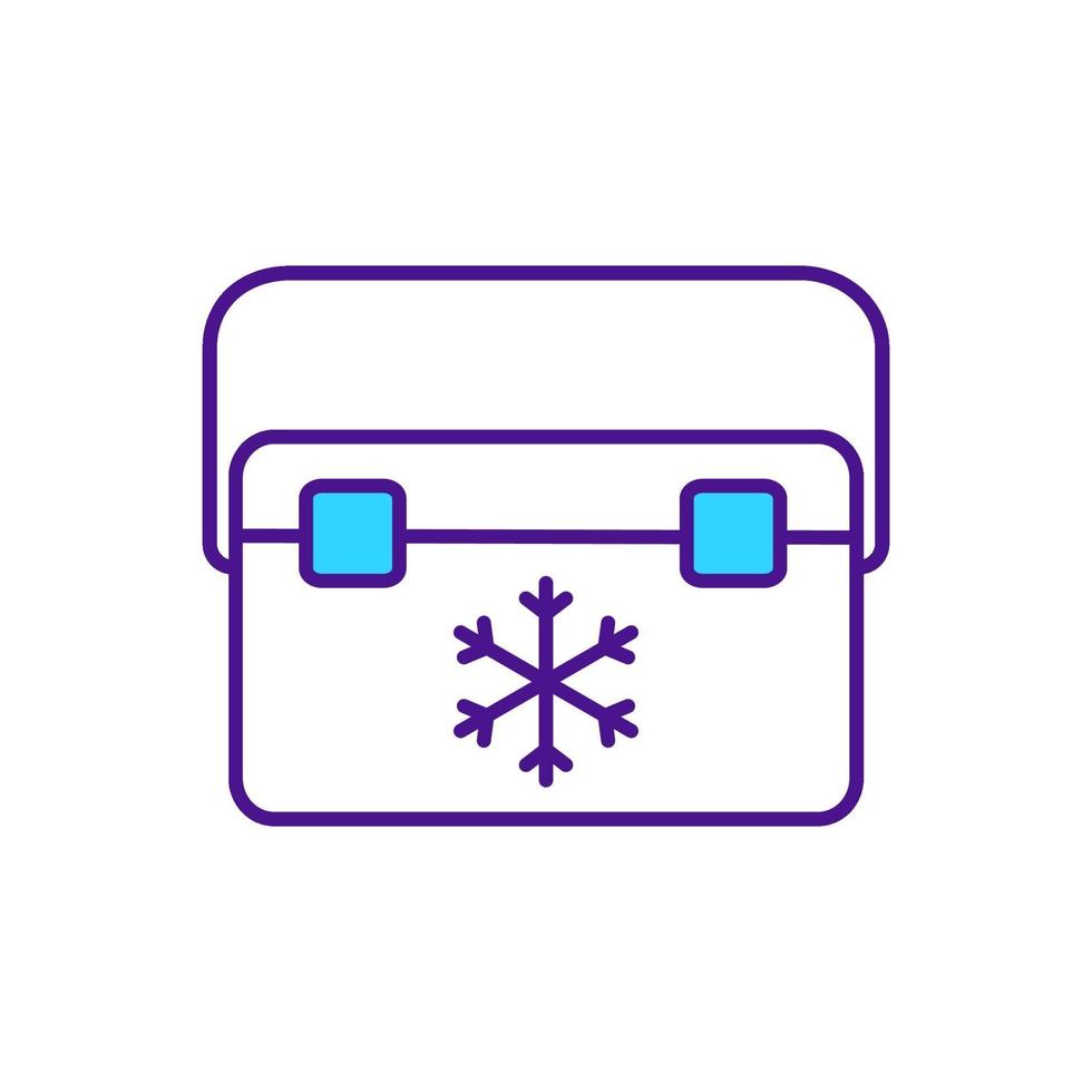 Freezing and storing donated organs RGB color icon vector