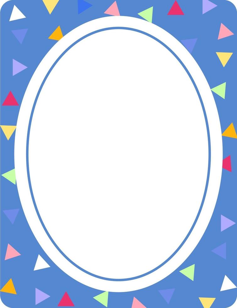 Empty oval shape banner template vector