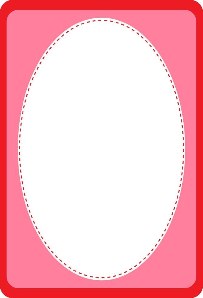 Empty oval shape banner template vector