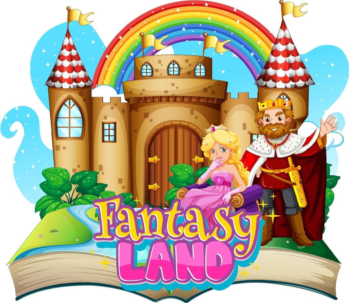 3D pop up book with fairy tail theme vector