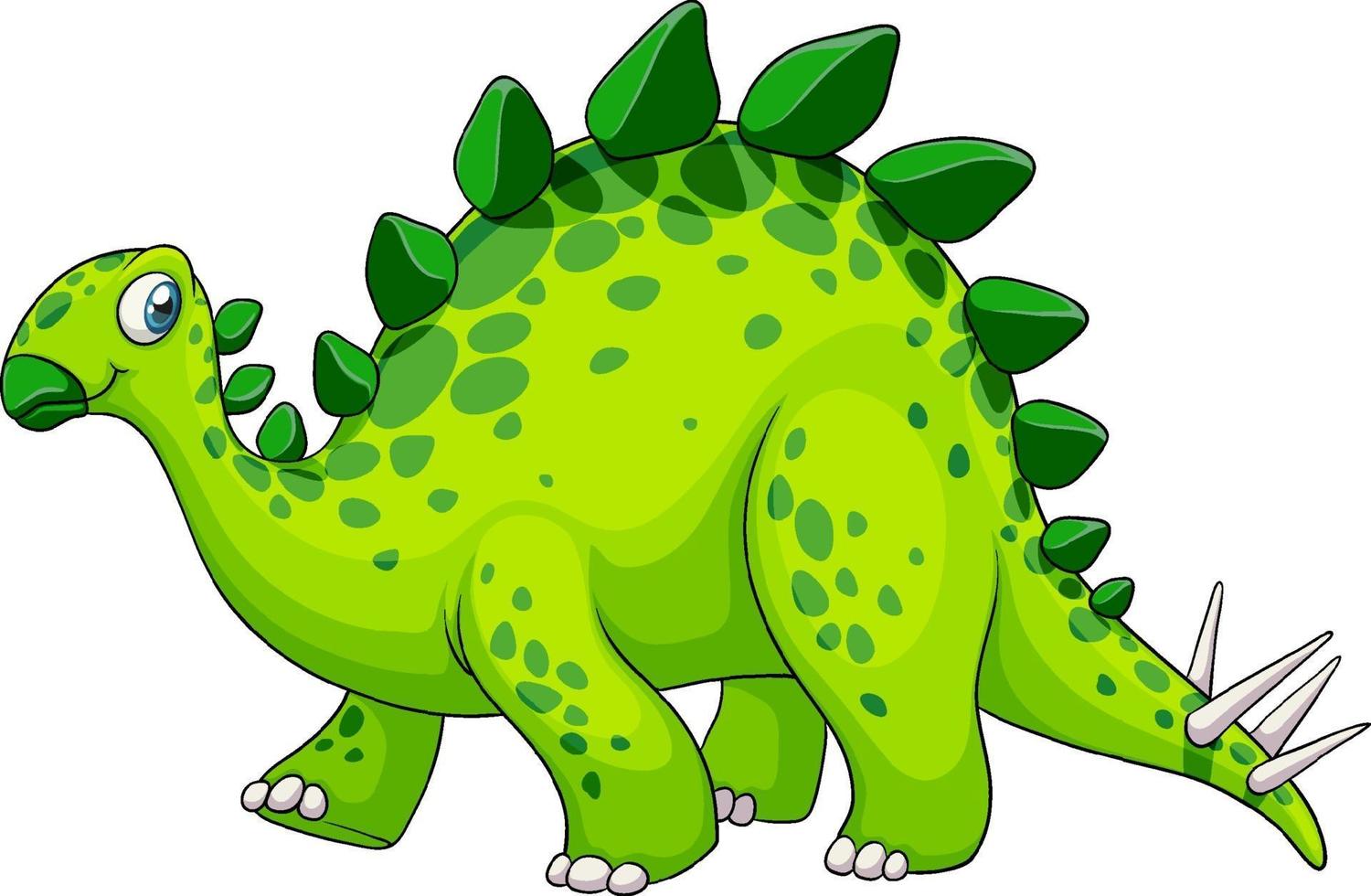 un personaje de dibujos animados de dinosaurio estegosaurio vector