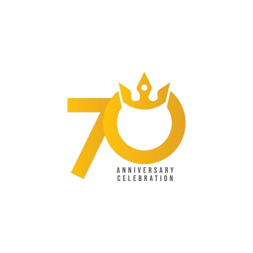 70 Years Anniversary Celebration Vector Template Design Illustration