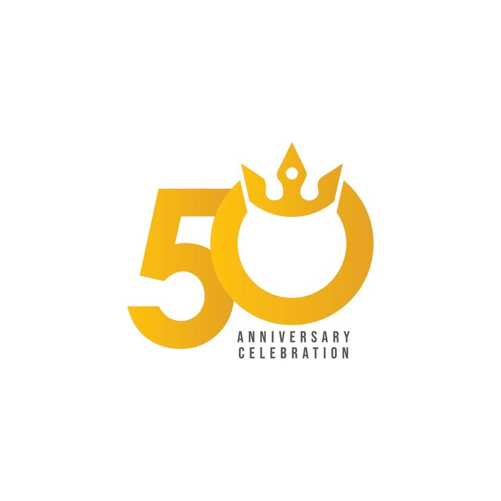 50 Years Anniversary Celebration Vector Template Design Illustration