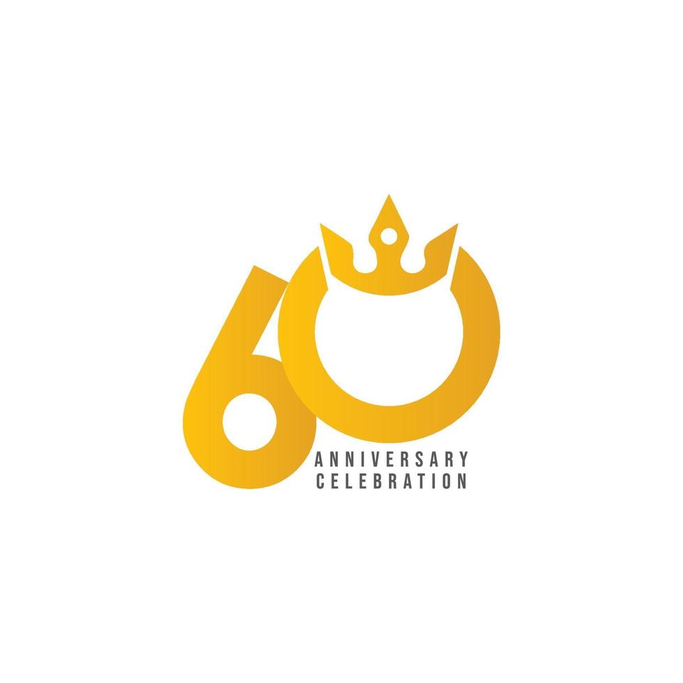 60 Years Anniversary Celebration Vector Template Design Illustration