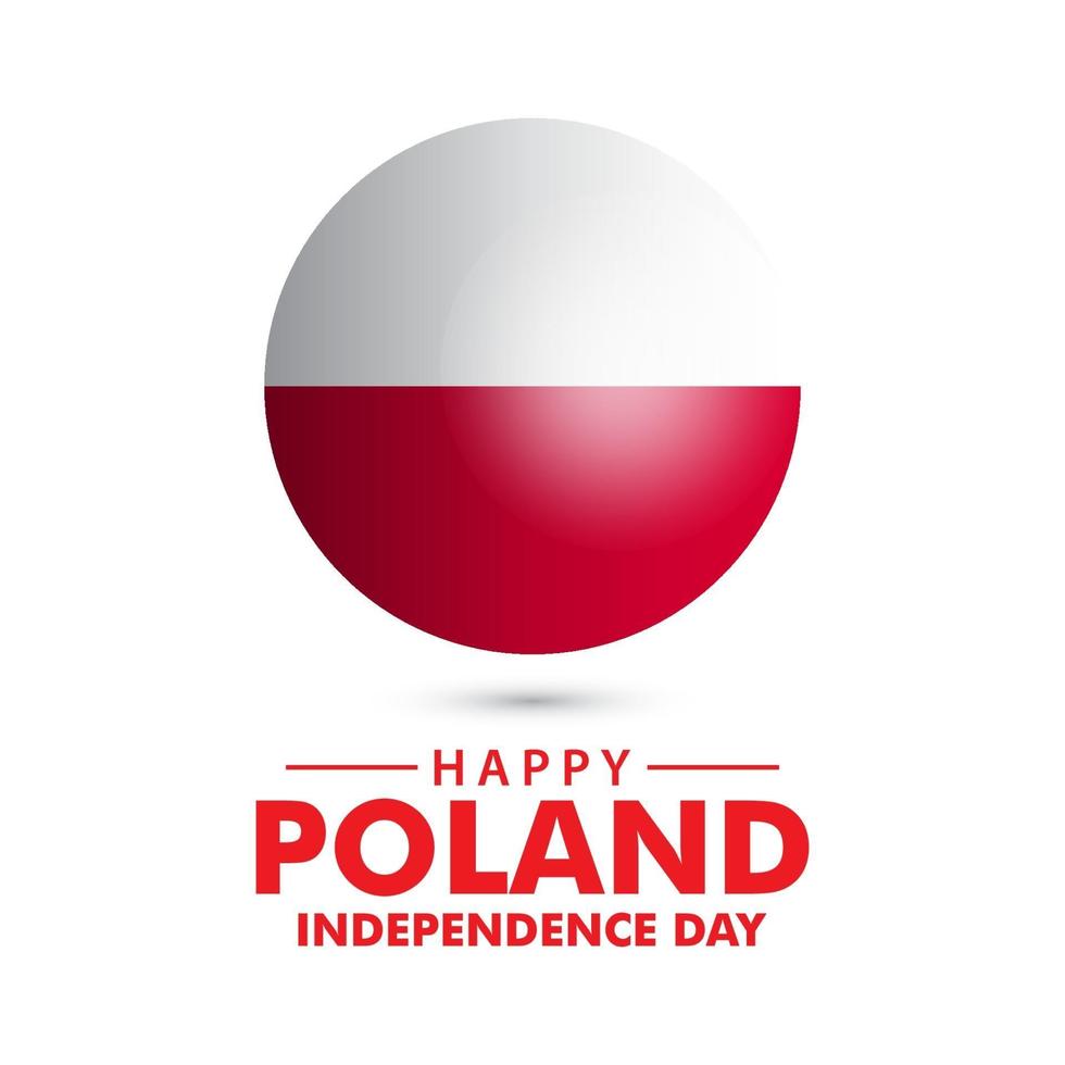 feliz día de la independencia de polonia celebración vector plantilla diseño ilustración