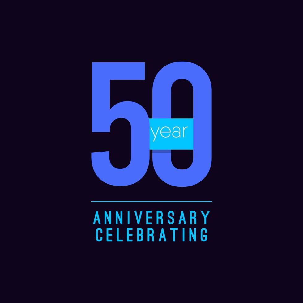 50 Years Anniversary Celebrating Vector Template Design Illustration
