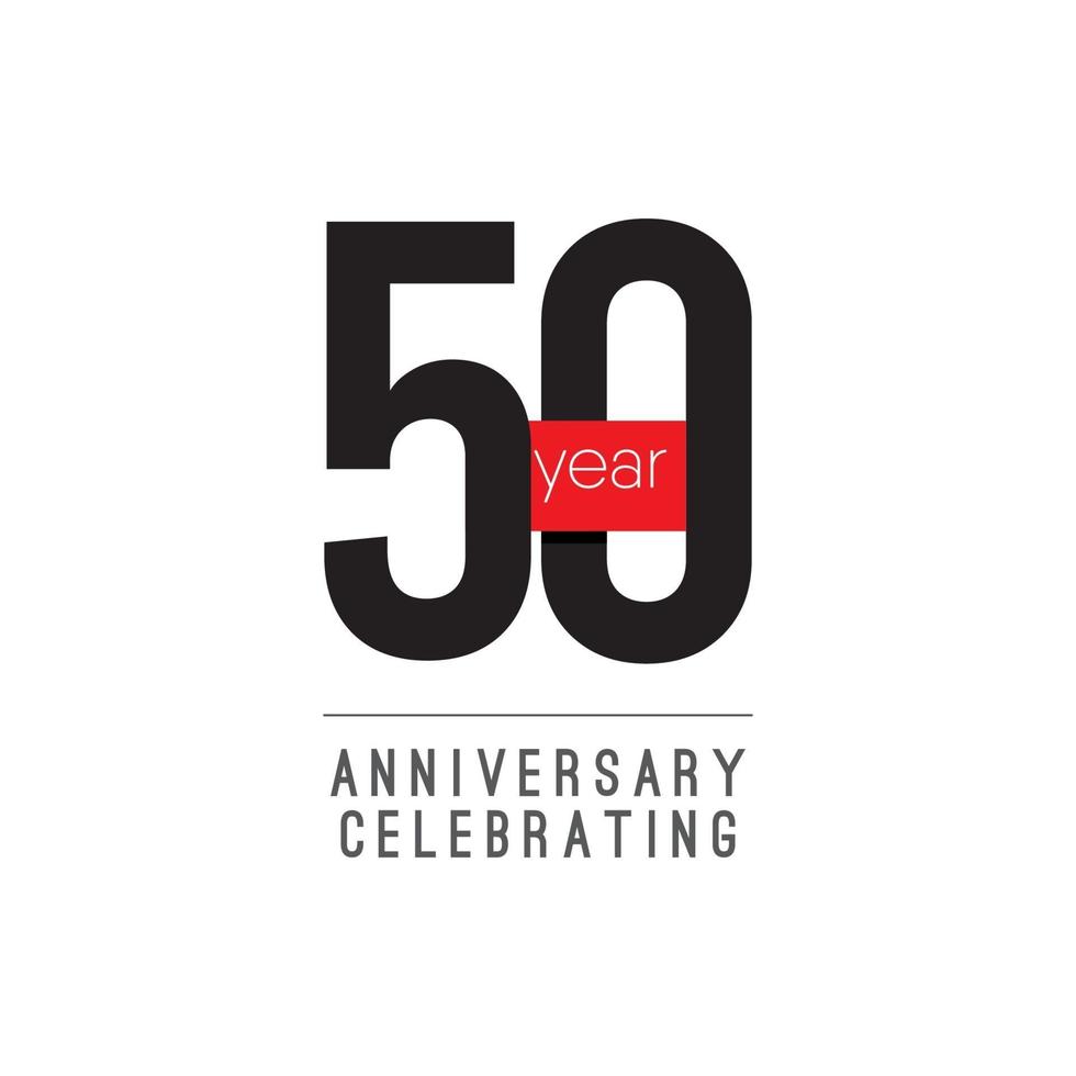50 Years Anniversary Celebrating Vector Template Design Illustration