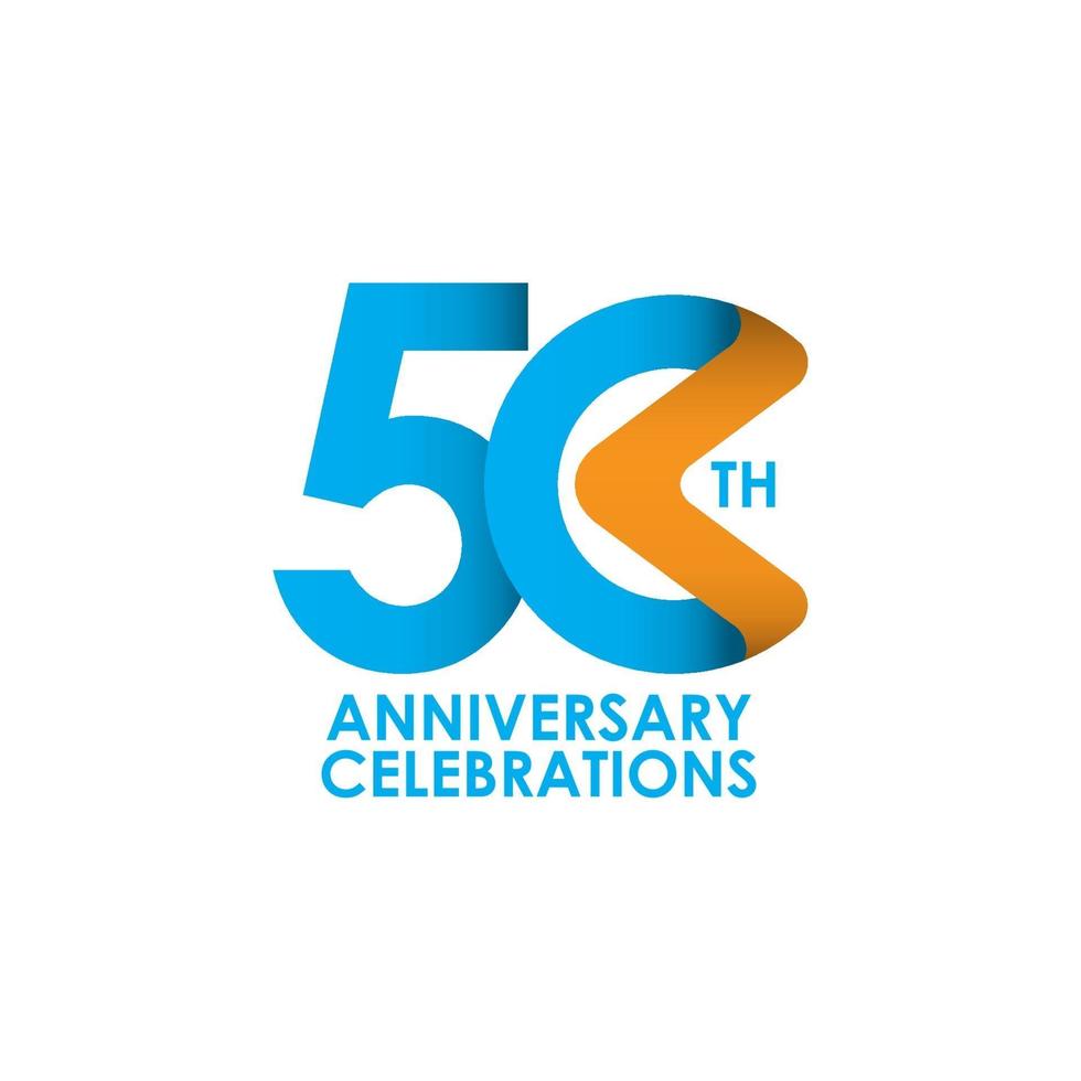 50 Years Anniversary Celebrating Vector Template Design Illustration