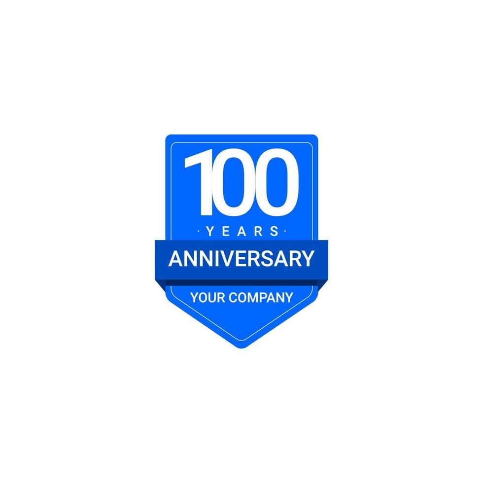 100 Years Anniversary Celebration Your Company Vector Template Design Illustration