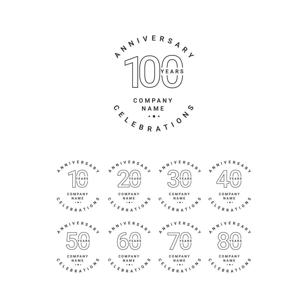 100 Years Anniversary Celebration Your Company Vector Template Design Illustration