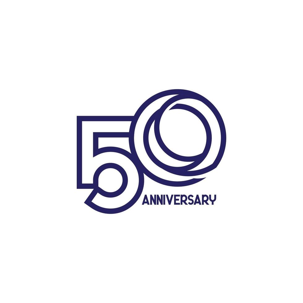 50 Years Anniversary Celebration Your Company Vector Template Design Illustration