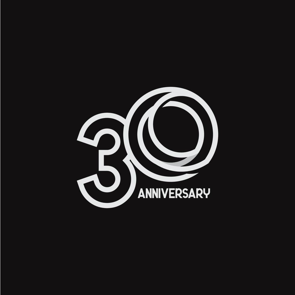 30 Years Anniversary Celebration Your Company Vector Template Design Illustration