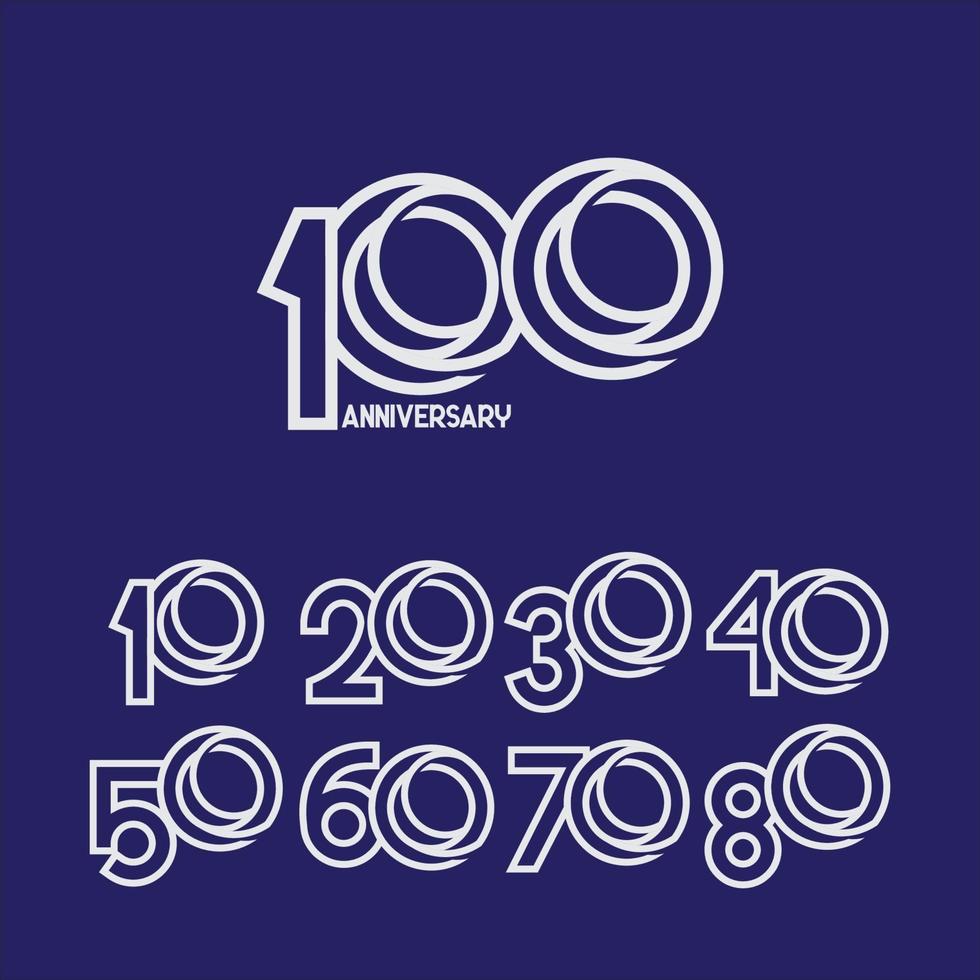 100 Years Anniversary Celebration Your Company Vector Template Design Illustration