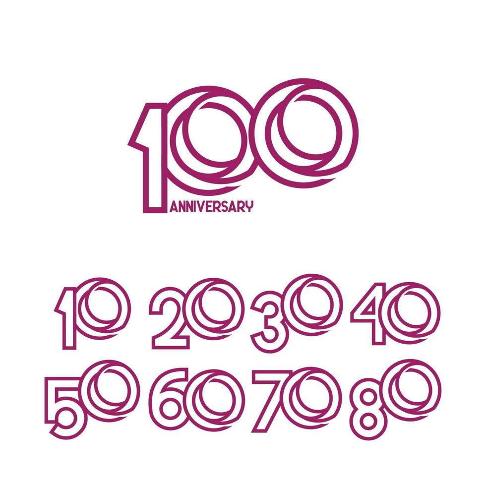 100 Years Anniversary Celebration Your Company Vector Template Design Illustration