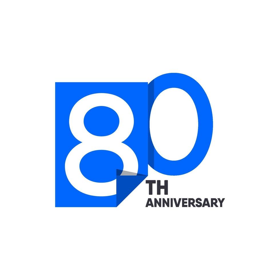 80 th Anniversary Celebration Your Company Vector Template Design Illustration