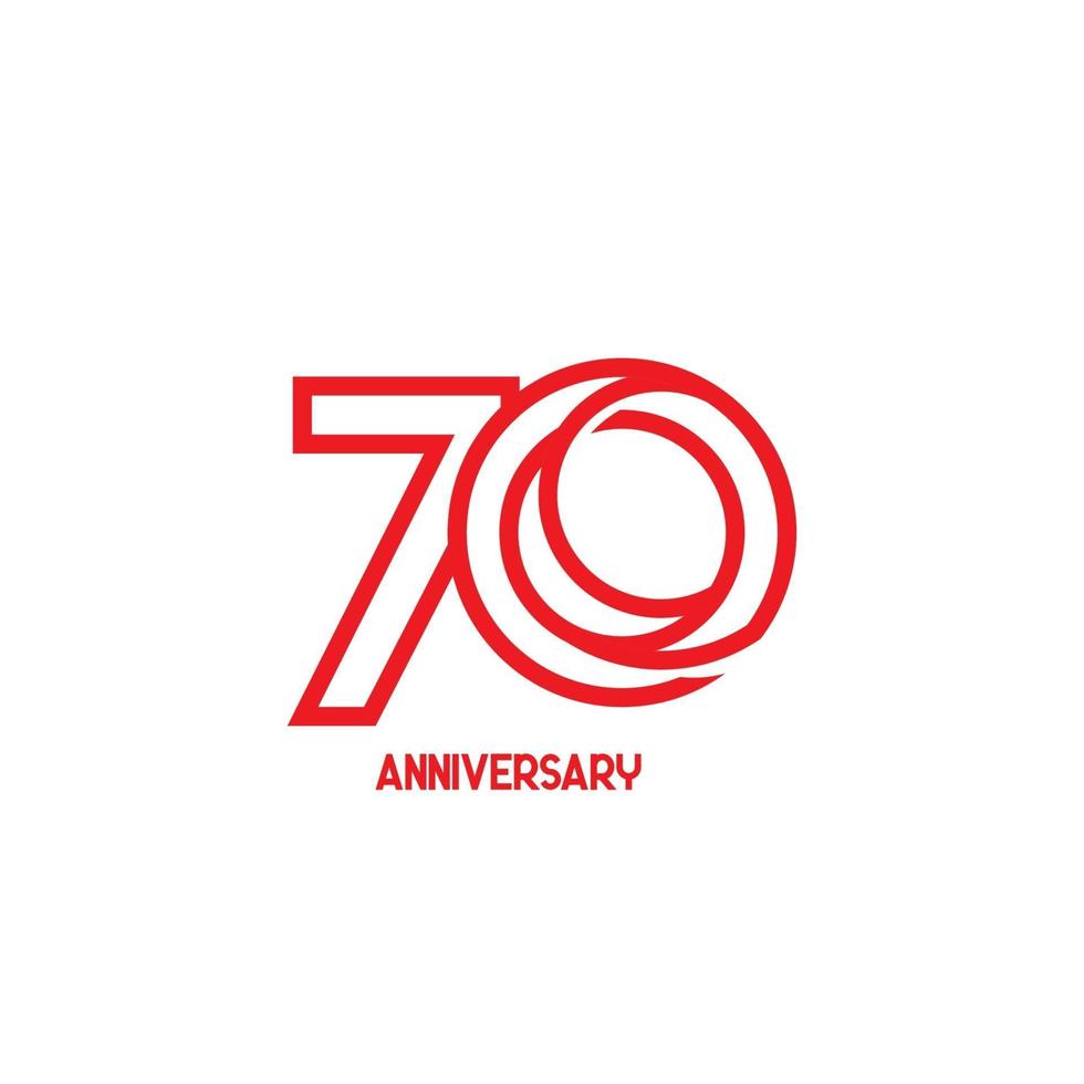 70 Years Anniversary Celebration Your Company Vector Template Design Illustration