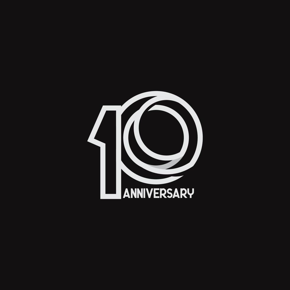 10 Years Anniversary Celebration Your Company Vector Template Design Illustration