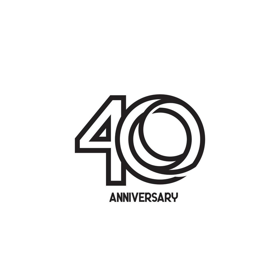 40 Years Anniversary Celebration Your Company Vector Template Design Illustration