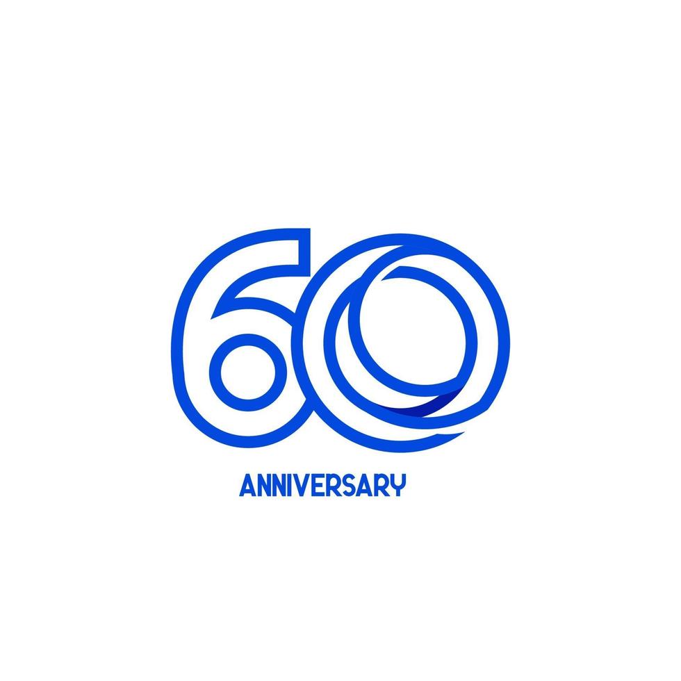60 Years Anniversary Celebration Your Company Vector Template Design Illustration