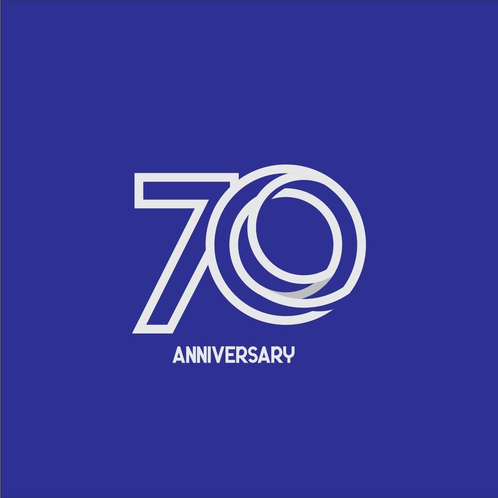 70 Years Anniversary Celebration Your Company Vector Template Design Illustration