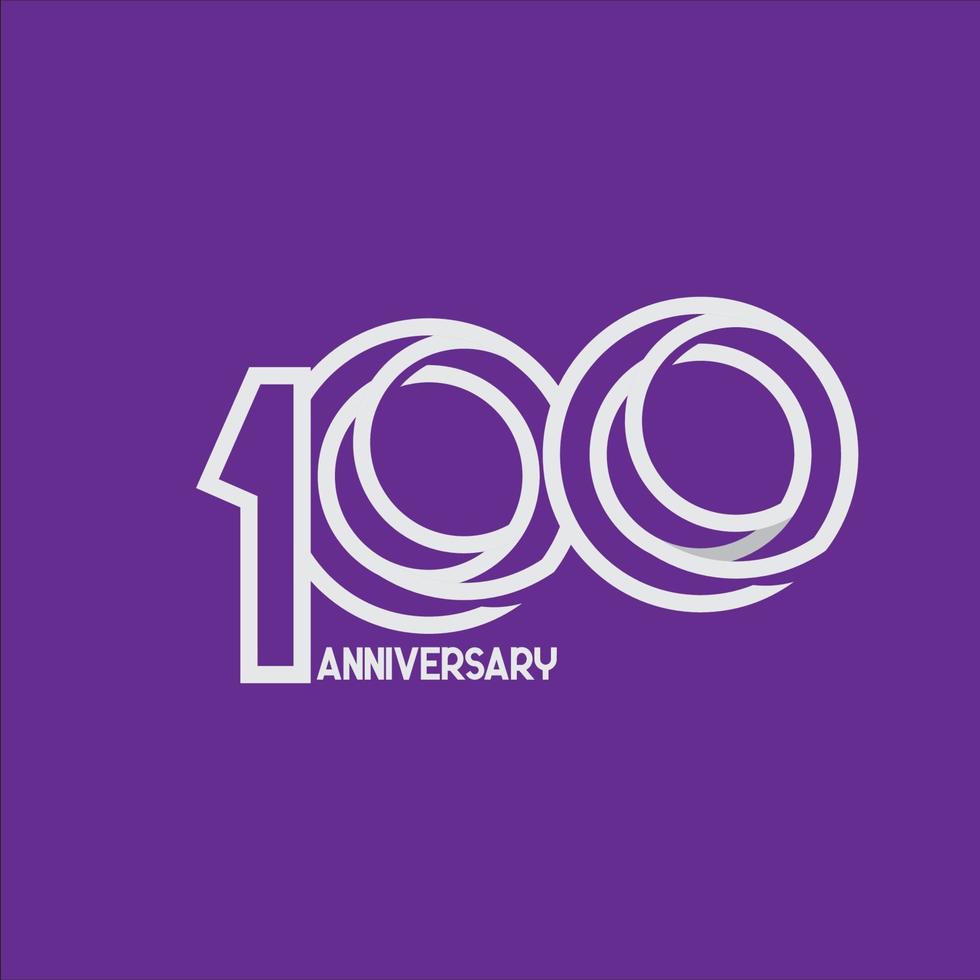 100 Years Anniversary Celebration Your Company Vector Template Design Illustration