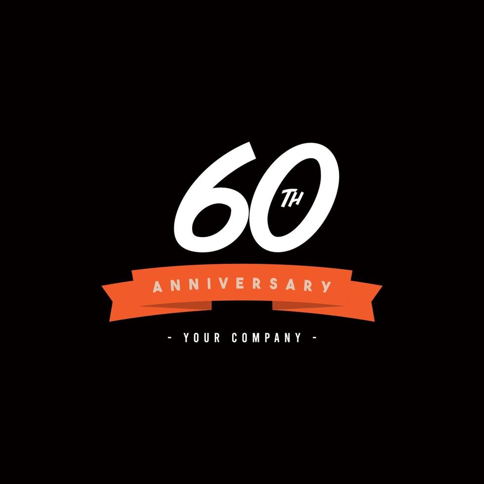 60 Years Anniversary Celebration Your Company Vector Template Design Illustration