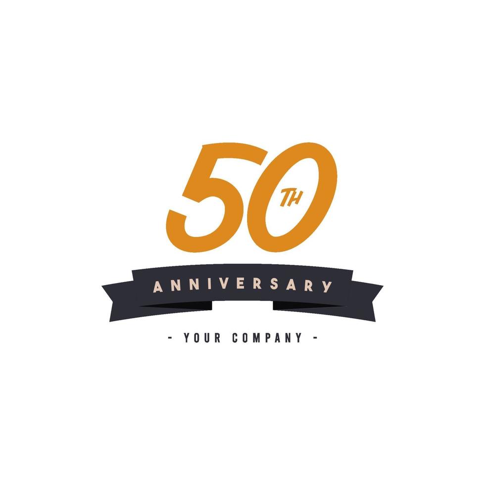 50 Years Anniversary Celebration Your Company Vector Template Design Illustration