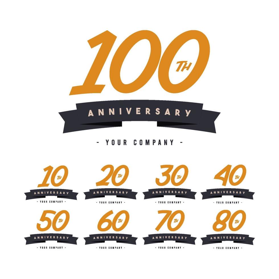 100 Years Anniversary Celebration Your Company Vector Template Design Illustration