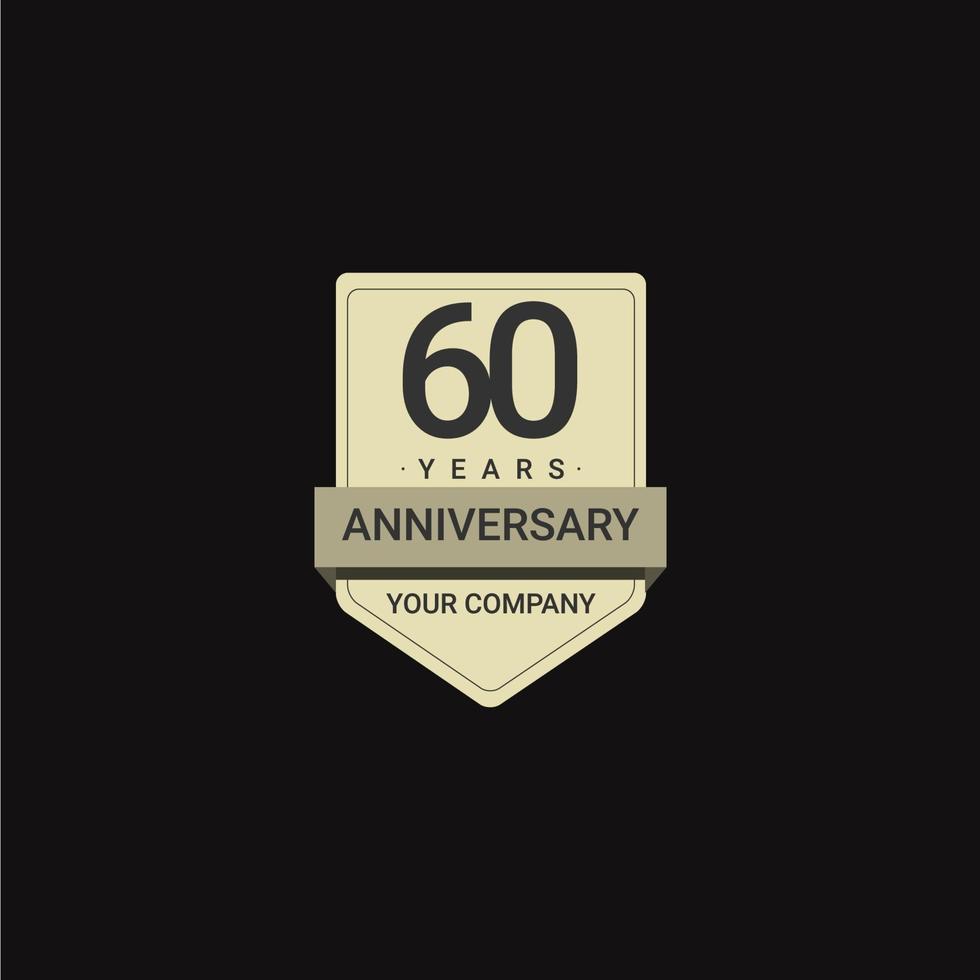 60 Years Anniversary Celebration Your Company Vector Template Design Illustration