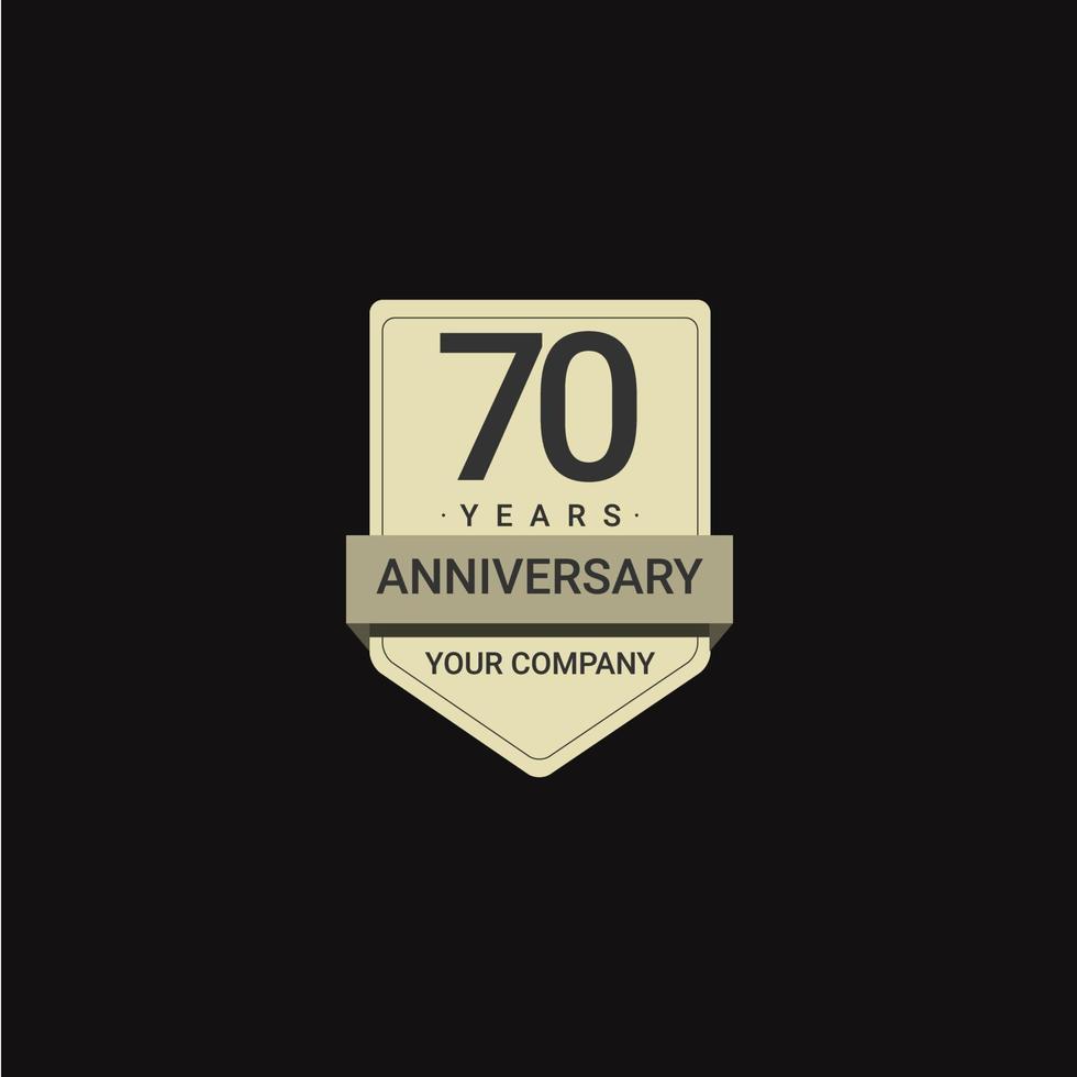 70 Years Anniversary Celebration Your Company Vector Template Design Illustration